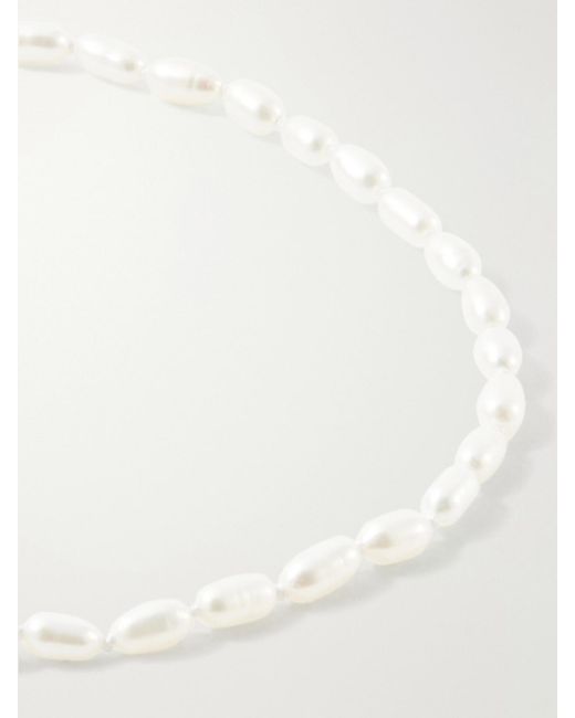 Loren Stewart Natural Freshwater Rice Pearl 14Kt Anklet