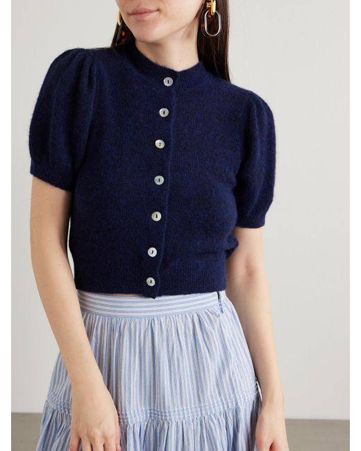 Doen Blue Anisa Cardigan Aus Einer Alpakawollmischung
