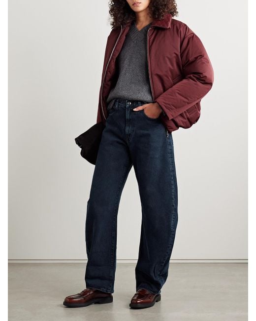 FRAME Blue Bubble Hoch Sitzende Barrel-Jeans