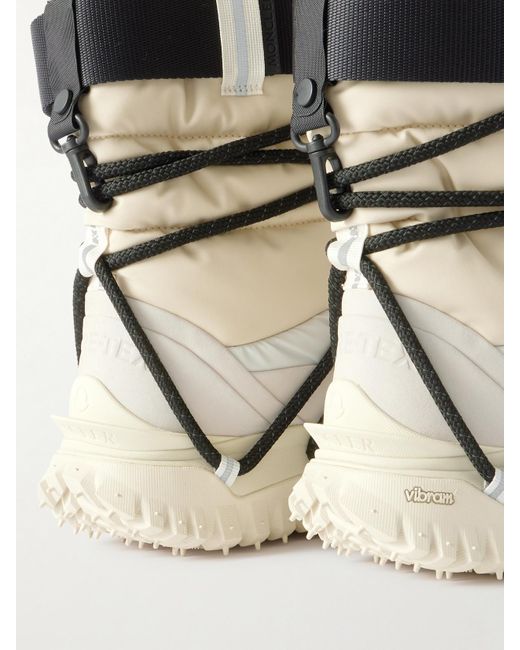 Moncler Natural Trailgrip Leather-Trimmed Quilted Gore-Tex Ski Boots
