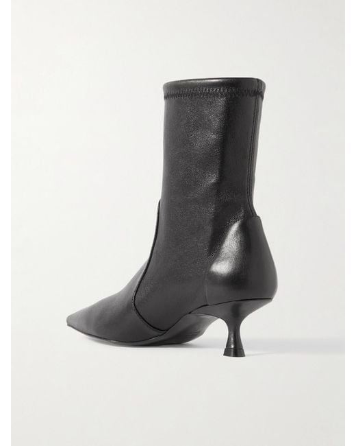 Stuart Weitzman Black Naomi Ankle Boots Aus Leder