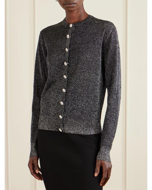 Dolce & Gabbana Black Metallic Knitted Cardigan