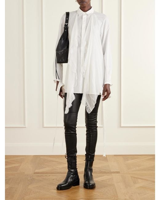 Ann Demeulemeester Black Henrica Leather Ankle Boots