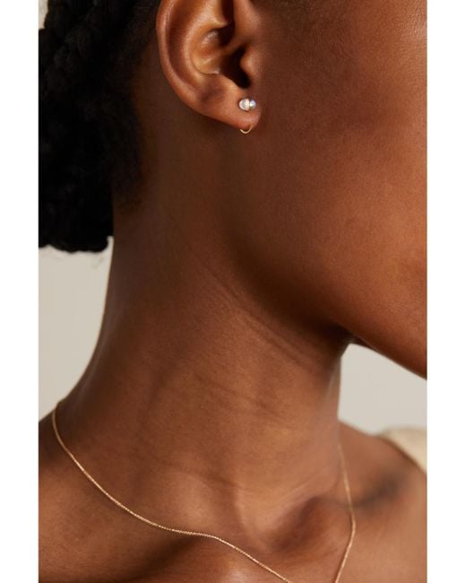 Melissa Joy Manning White 14-Karat Recycled Moonstone Earrings