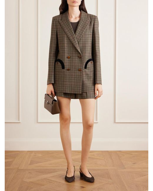 Blazé Milano Green Everyday Checked Wool And Cashmere-Blend Jacket