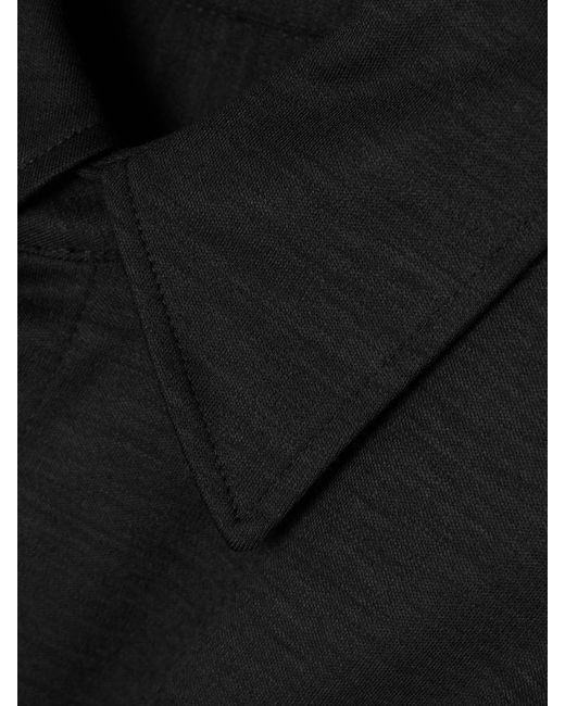 Isabel Marant Black Romea Ruched Wool-Jersey Shirt