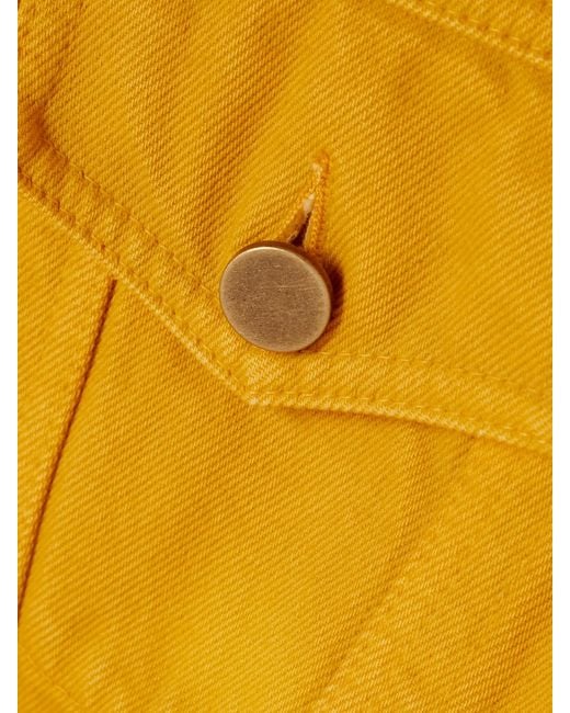 Gabriela Hearst Yellow Bronte Recycled-Denim Jacket