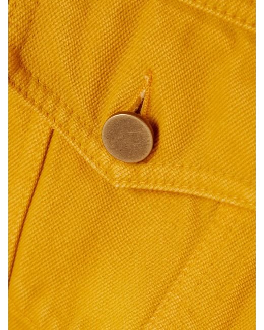 Gabriela Hearst Yellow Bronte Recycled-Denim Jacket