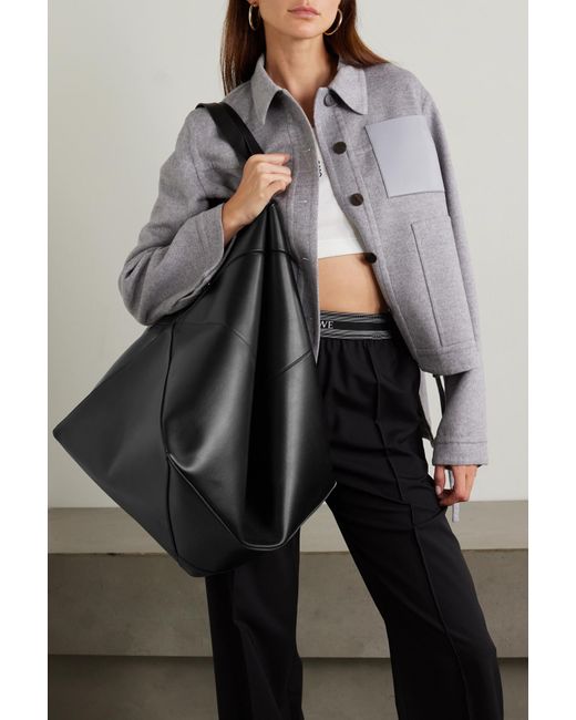 Loewe Puzzle Fold Xl Convertible Leather Tote in Black Lyst
