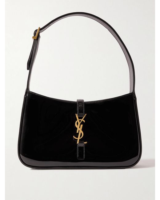 Saint Laurent Black Le 5 À 7 Mini Patent-Leather Shoulder Bag
