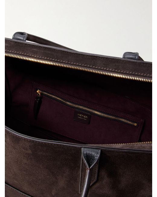 Metier Black Incognito 36 Paneled Suede Tote
