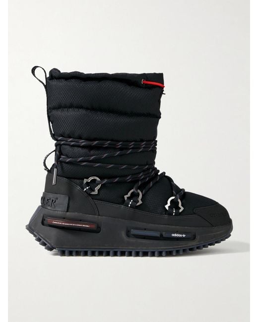 Moncler Genius Black Adidas Originals Rubber-Trimmed Gore-Tex Snow Boots
