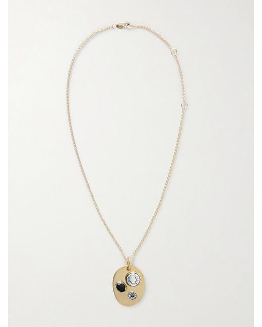 Maison Mayle Metallic Arpelle-Plated, Glass, Pewter And Crystal Necklace