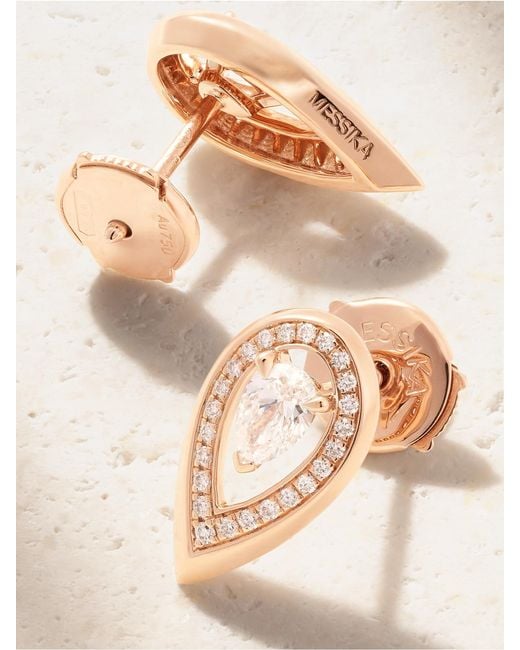 Messika Natural Firey 18-Karat Rose Diamond Earrings