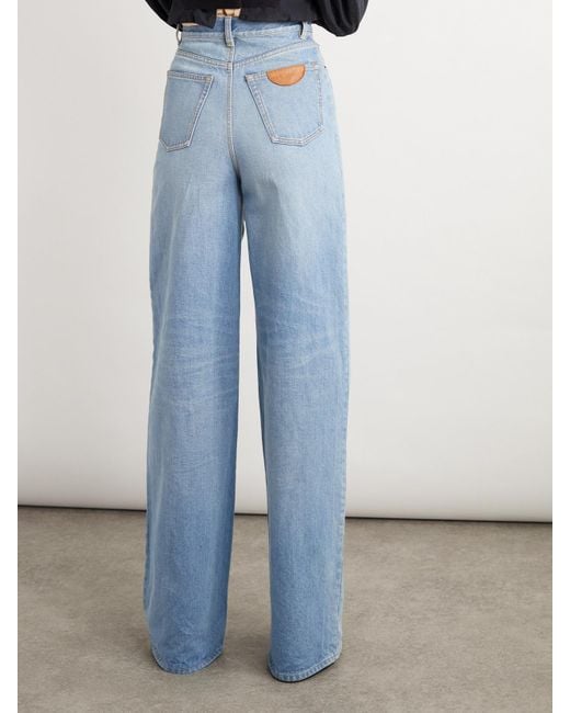 Chloé Blue High-Rise Wide-Leg Jeans