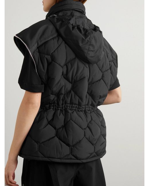 Givenchy Black Convertible Quilted Padded Shell Jacket