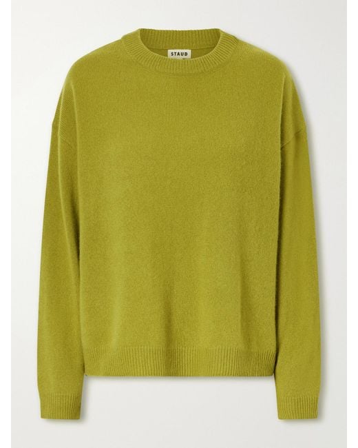 Staud Green Serrano Cashmere Sweater