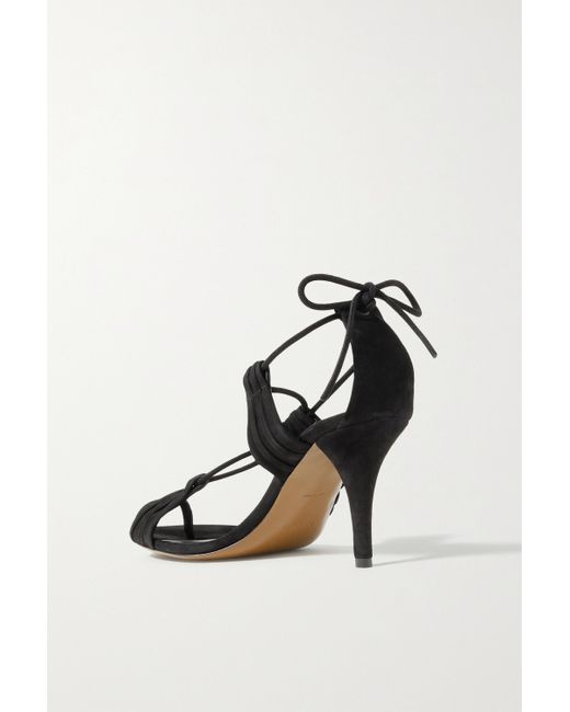 Neous Giena Lace-up Suede Sandals in Black | Lyst Australia