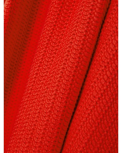 Escvdo Red Cumbre Open-Back Cotton Maxi Dress