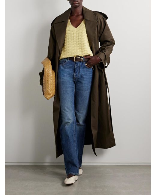 Sa Su Phi Yellow Textured Merino Wool And Cashmere-Blend Sweater