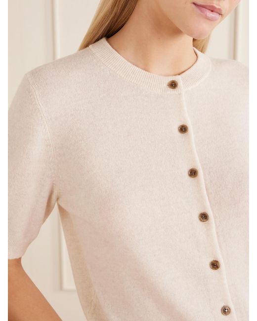 Lisa Yang Natural Marene Cashmere Knit Cardigan