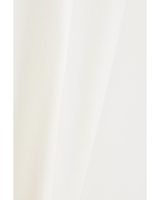 Tom Ford White Oversized Silk-Georgette Cape