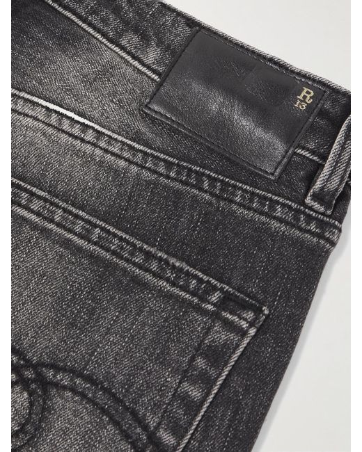 R13 Gray Joan Kick Mid-Rise Flared Jeans