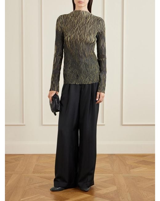LIBEROWE Green Plissé Blouse