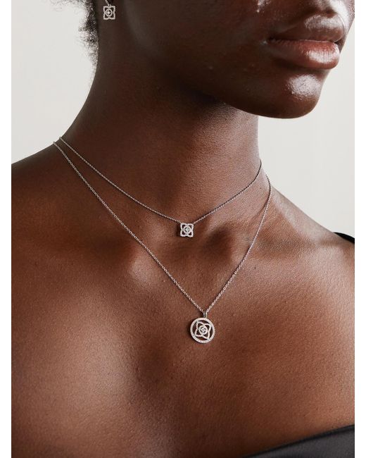 De Beers London Natural Lotus By De Beers 18-Karat Diamond Necklace