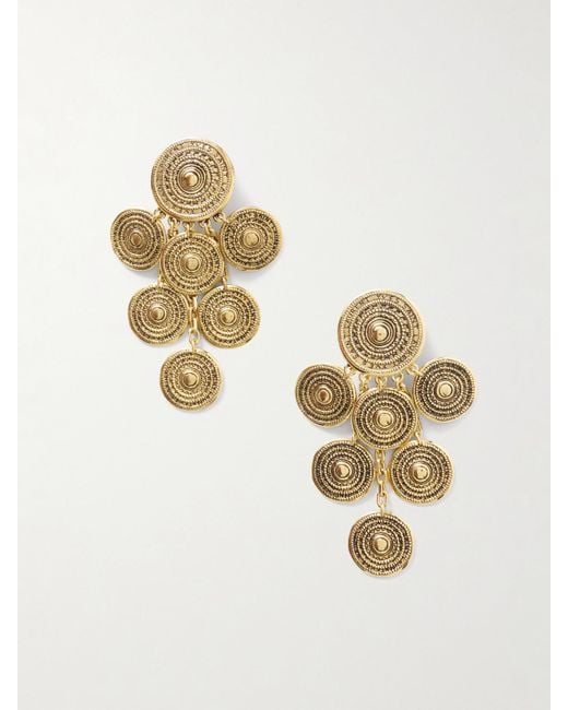 Saint Laurent Metallic Byzance-Tone Clip Earrings