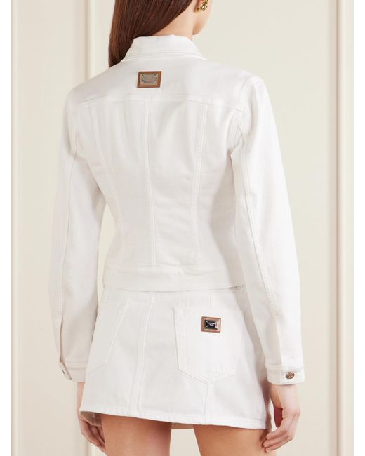 Dolce & Gabbana White Denim Jacket