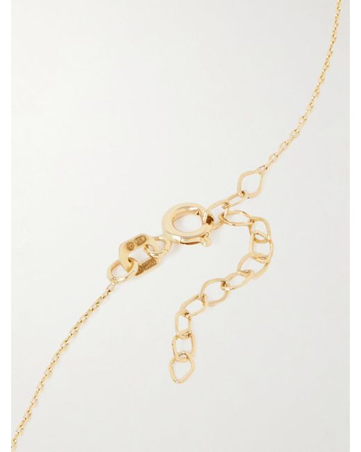 STONE AND STRAND Natural Letterpress Initial 14-Karat Necklace