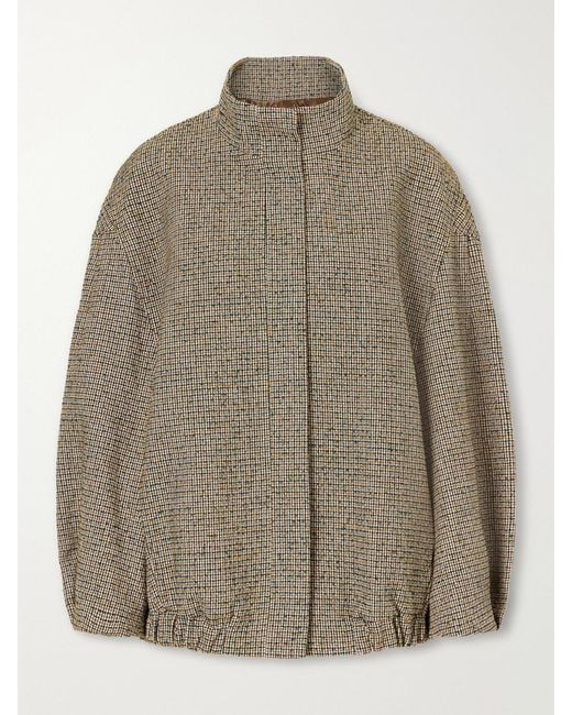 Dries Van Noten Brown Checked Bouclé Jacket
