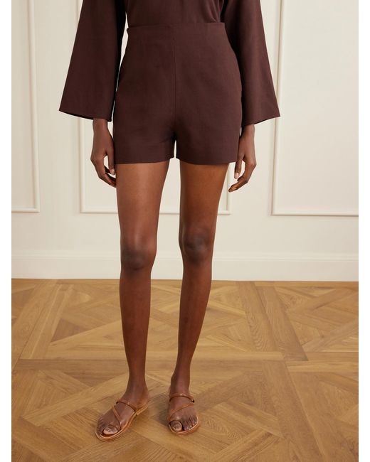 TOVE Purple Poplin Shorts