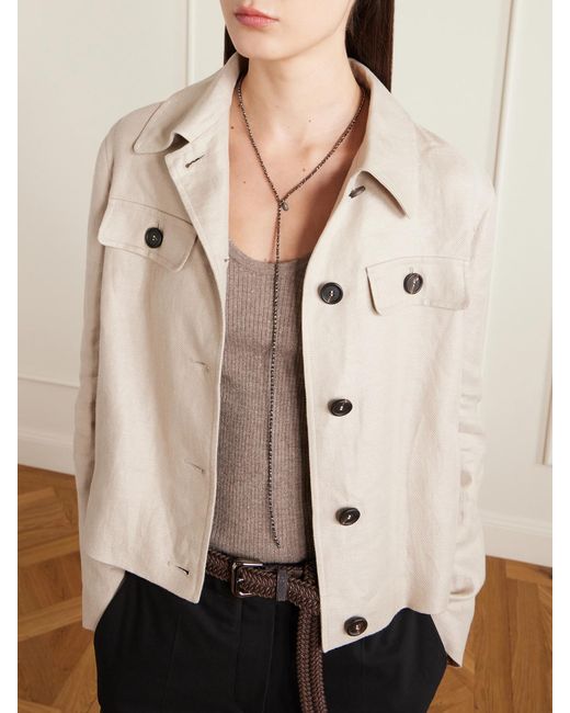 Brunello Cucinelli White Beaded Necklace