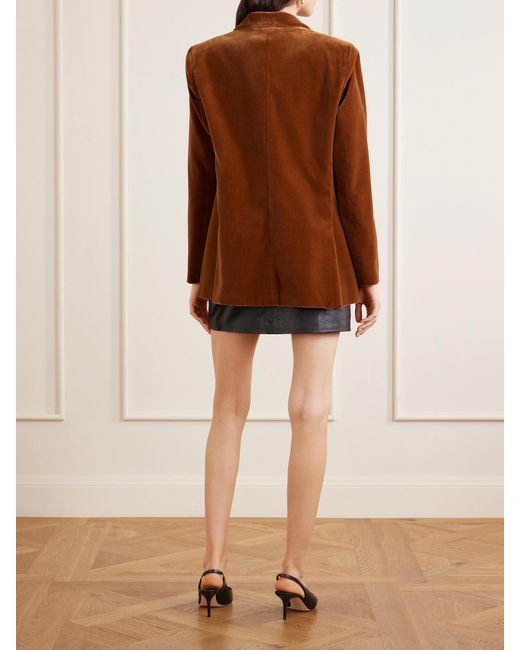 Blazé Milano Brown Everynight Cotton-Velvet Blazer