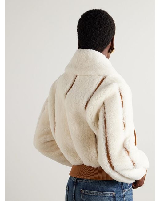 Zimmermann Natural Shearling Bomber Jacket