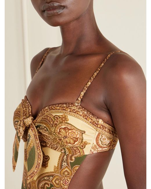 Zimmermann Green Mahon Printed Swimsuit