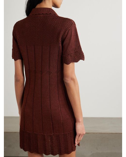 Eres Red Chimère Onirique Kleid Aus Lockstrick Aus Einer Baumwollmischung