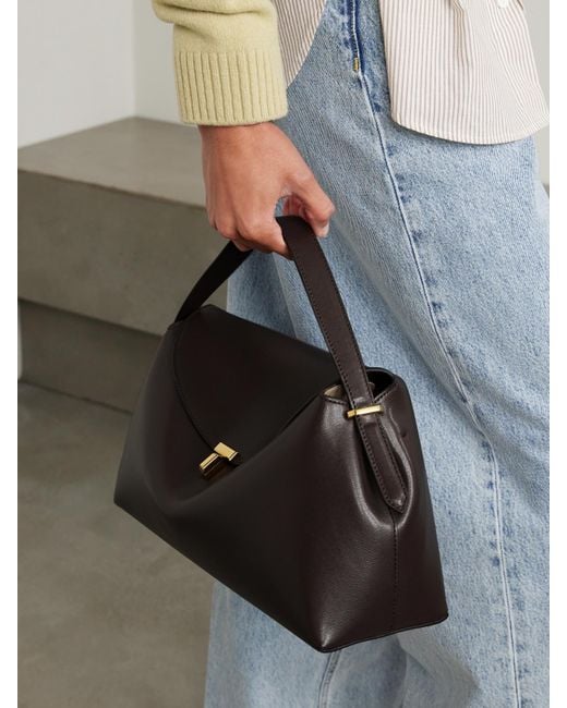Totême  Brown T-Lock Schultertasche Aus Leder