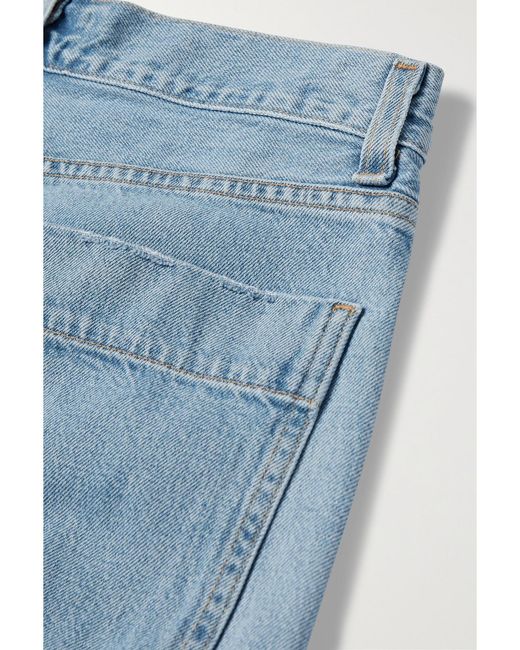 Agolde Blue Net Sustain Tex High-Rise Wide-Leg Organic Jeans
