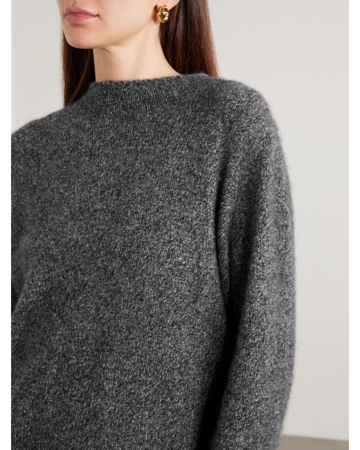 arch4 Gray Verona Organic Cashmere And Silk-Blend Sweater And Scarf Set