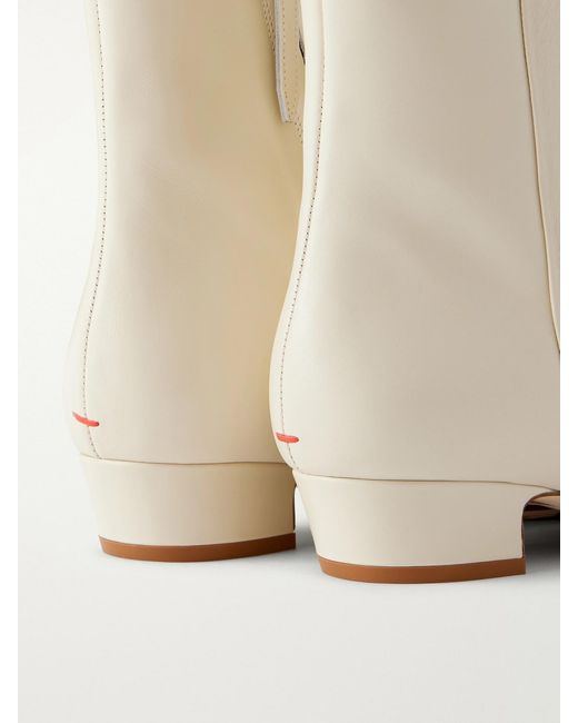 Aeyde Natural Lila Leather Ankle Boots