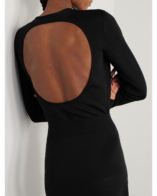 Stella McCartney Black Open-Back Knitted Bodysuit