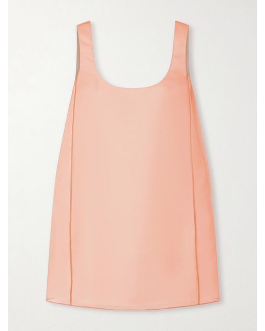 Khaite Pink Pranta Silk-Organza Mini Dress
