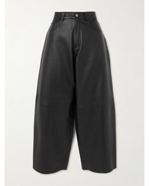 Haikure Black Bethany Lederhose Mit Weitem Bein