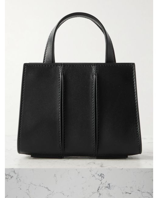 Max Mara Black Whitney Bag 2 Nano Pleated Leather Tote