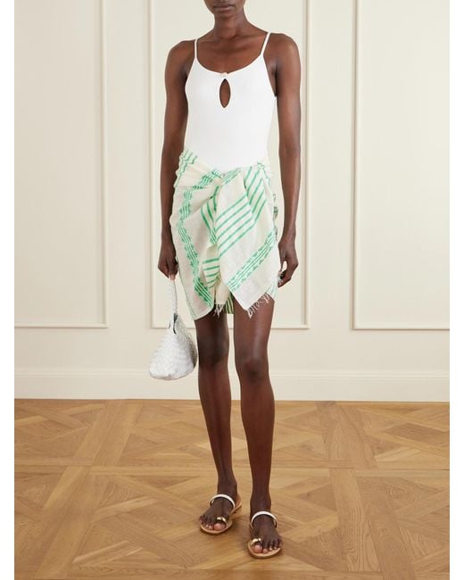 Lemlem Green Lema Striped Cotton Cover-Up