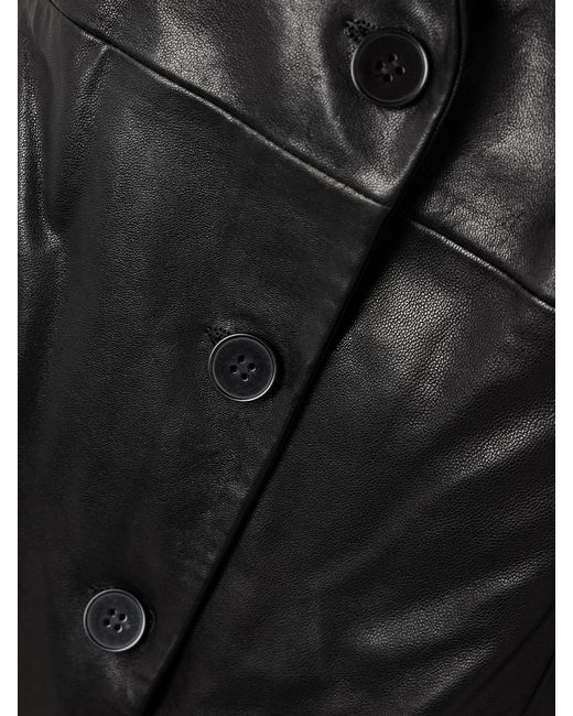 Nour Hammour Black Eames Paneled Leather Jacket