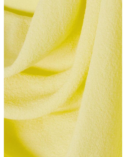 Emilia Wickstead Yellow Zaira Draped Wool-Crepe Gown